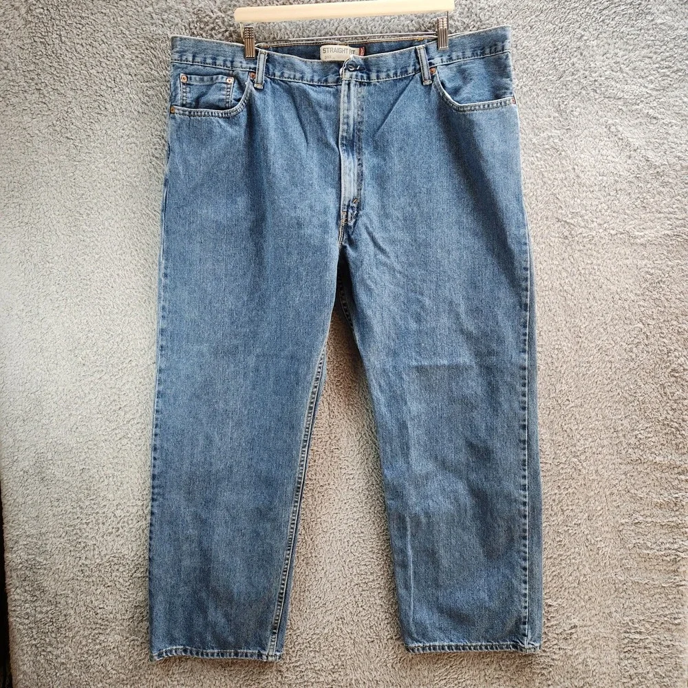 Levis 505 Jeans Men's 46X30 (fits 43x30) Blue 100% Straight Fit Medium Wash
